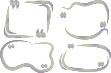 Pastel, gri, yeşil, eflatun rengi, kalın, özgün, el çizimi, tırnak içinde çizilmiş.