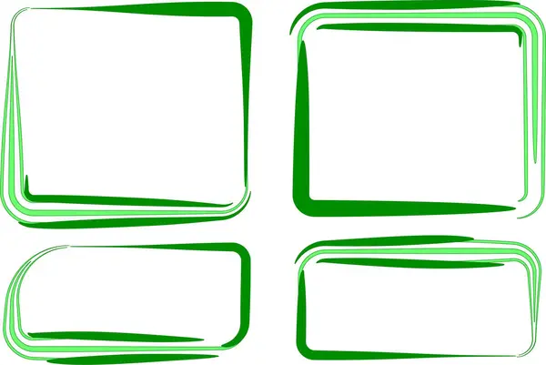 soyut yeşil renkli çizgi sanat geometrik şekiller kenarlar ayarlandı