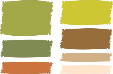 yeşil kahverengi palet soyut fırça darbeleri metin kutusu afişleri