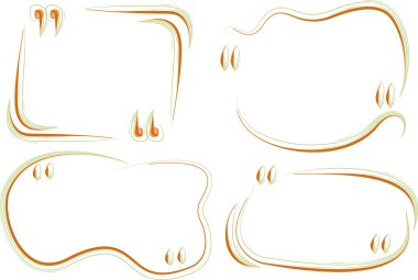 turuncu yeşil renkli soyut çizgi çizim alıntıları ayarlandı