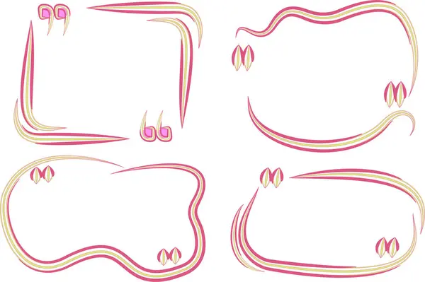 Pastel pembe renkli soyut çizgiler farklı tırnak içinde