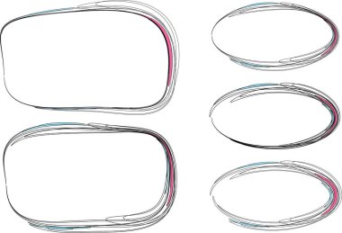 soyut karalama sanat çizgisi karalama çerçeveleri ayarlandı