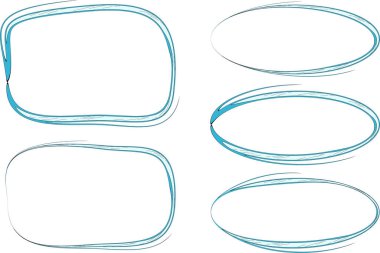 Açık mavi soyut yaratıcı metin kutusu çerçeveleri ayarlandı