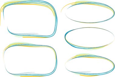 yaratıcı renkli soyut özet çerçeve şekilleri seti