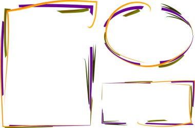 yaratıcı soyut vuruş şablonu kabataslak çerçeveler ayarlandı