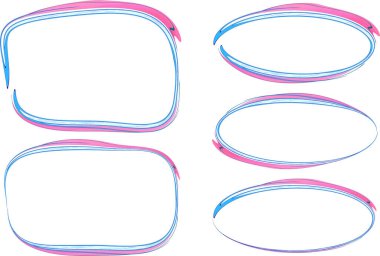 açık mavi dekoratif soyut çerçeve seti