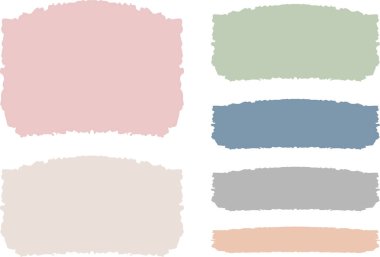 Pastel renkler soyut desen geometrik fırça darbesi paleti