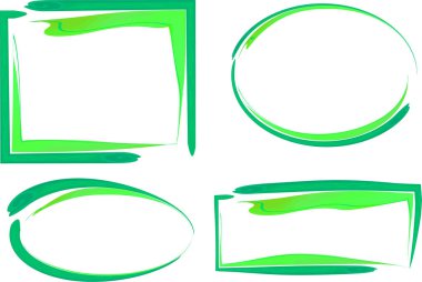 açık yeşil soyut renkli yaratıcı çerçeveler