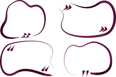 Koyu mor pembe renkli, yaratıcı, soyut şablon tırnak çerçeveleri