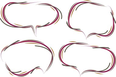 bordo renk sanat vuruşu soyut konuşma baloncukları özetlenmiştir