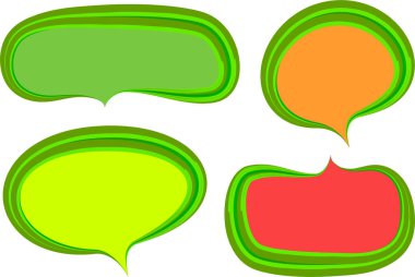 Yaz baskısı. Renkli konuşma baloncukları seti.