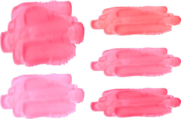 pastel pink shades paint brush texture strokes set