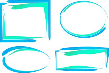 açık mavi soyut renkli yaratıcı çerçeveler şekiller