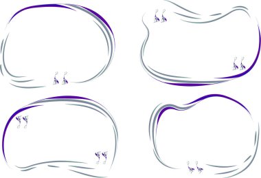 Gri mor çizgiler soyut vuruşlar renkli alıntı çerçeveleri