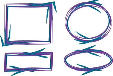 mor mavi dekoratif soyut çizgiler kenarları karalar