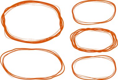 turuncu renkli soyut karalama daireleri