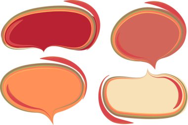 Dekoratif sıcak renkler soyut konuşma baloncukları arka planda