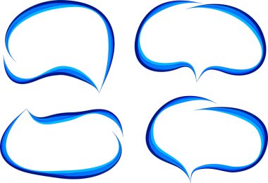 mavi dekoratif soyut diyalog bulutları vektörü belirler