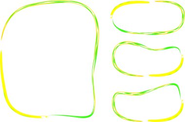 Renkli sarı yeşil düzensiz sanat eseri yatılıları