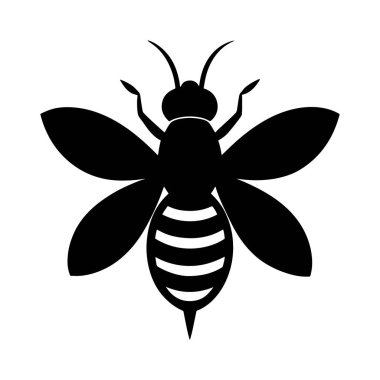 Bal Arısı Nektar Silueti Toplamakla meşgul