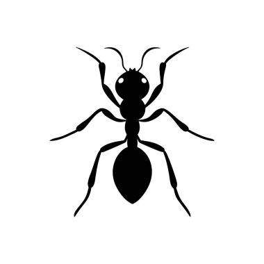Ağır Yük Taşıyan Çalışkan Karınca Siluet Böcek Belirleme Konsepti