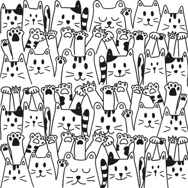 Siyah beyaz tonda Doodle Kedileri