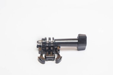 Harekat kamerası için vida vidası. Grafik tasarımı için beyaz arkaplanı ayır. Grafik tasarımı, 3D görüntüleme ve afiş arkaplanı