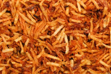 Baharatlı kuru eriştenin üst görüntüsü. Kuru erişte dokusu arka planı. Tipik Cava yemekleri, Endonezya. Grafik tasarımı için, 3B görüntüleme ve pankart arkaplanı