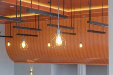 İç dekorasyon ışıkları açık. Grafik tasarımı, 3D görüntüleme ve afiş arkaplanı için.