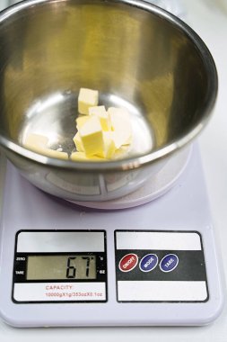 Tereyağlı, kremalı, mutfaklı, pişirmeli, pişirmeli, tarifli teraziler