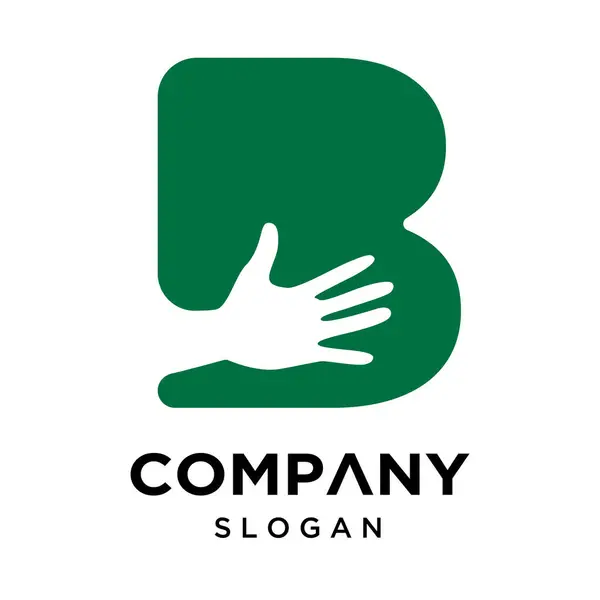 harf b simgesi logo tasarım vektör şablonu
