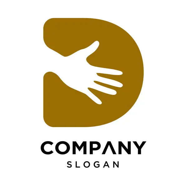 İnsan el logosu tasarımı. vektör illüstrasyonu, insan eli, insan bakımı, hayır kurumu, bağış