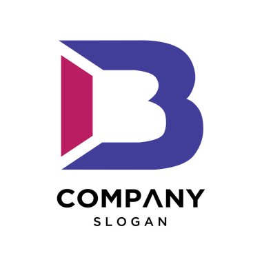 B harfi logo şablonu. b harfi logo tasarım vektör şablonu
