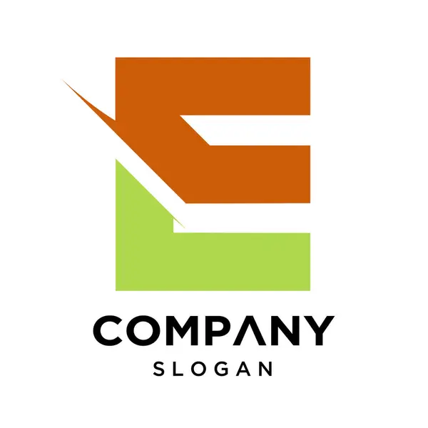Mektubun E vektör logosu tasarımı 