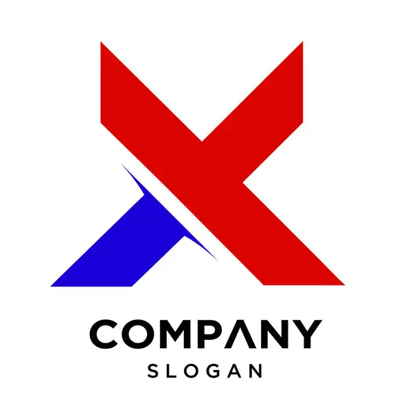 X harfi logo tasarım vektör şablonu