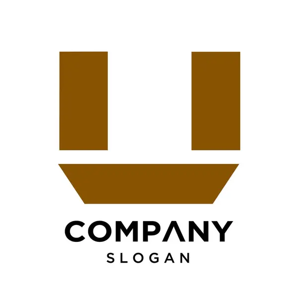 U harfi logo dizayn vektörü