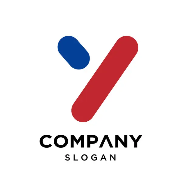 Y harfi logo tasarım vektör şablonu
