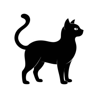 Cat vector illustration showcasing a stylized and playful design of a cat, ideal for pet-related projects, animal graphics, and playful decor in various creative applications clipart