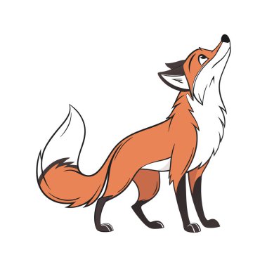 Bir Fox Vector Art Illustration 