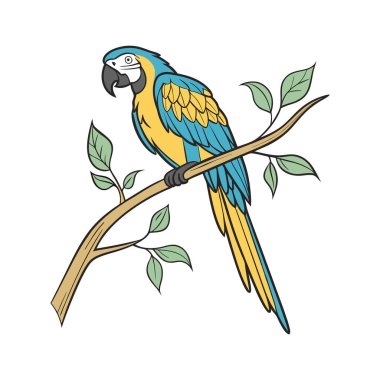 This vibrant parrot vector art illustration showcases the beauty and charm of these colorful birds. Featuring intricate details and bold hues, this design captures the essence of tropical wildlife, making it perfect for a variety of creative projects clipart