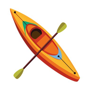 This kayak vector art illustration captures the streamlined shape and unique design of a kayak, offering a detailed and versatile graphic perfect for outdoor, sports, and water-themed projects clipart