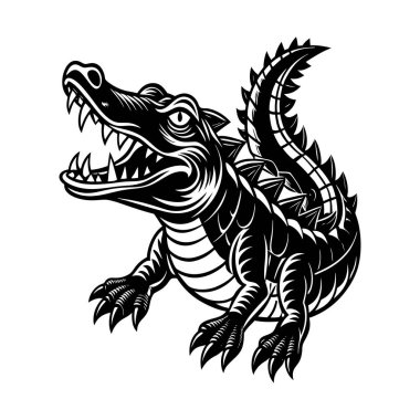 This Vector features a detailed and vibrant design, ideal for creating striking sublimation prints and high-quality digital artwork. Perfect for use in clothing, accessories, and decor  this vector captures the bold and fierce essence of a crocodile clipart