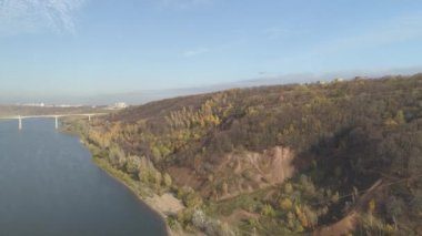 Ukrayna 'daki Kyiv şehrinin hava görüntüsü