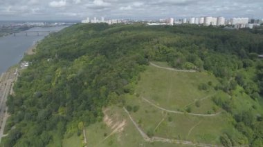 Kiev şehrinin hava manzarası.