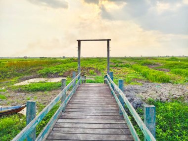 ahşap köprü Nehri.