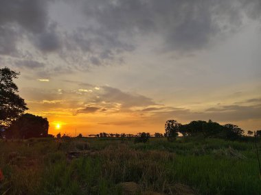 Parkta güzel bir gün batımı