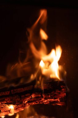 photos of fire in the fireplace bright flames smoldering coals clipart