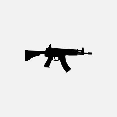 Heckler Koch G36 Siluet Vektör Taktik Tüfek Tasarımı Askeri Projeler için. 
