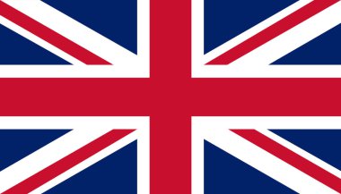 Birleşik Krallık ulusal bayrağı. İngiliz ulusal sembolü. İngiliz bayrağının tasviri.