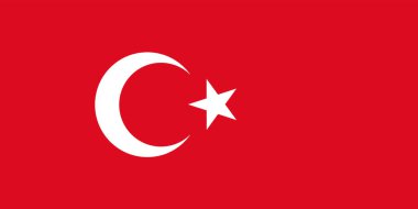 Hindi bayrağı. Ulusal bayrak Türkiye vektör illüstrasyonu.